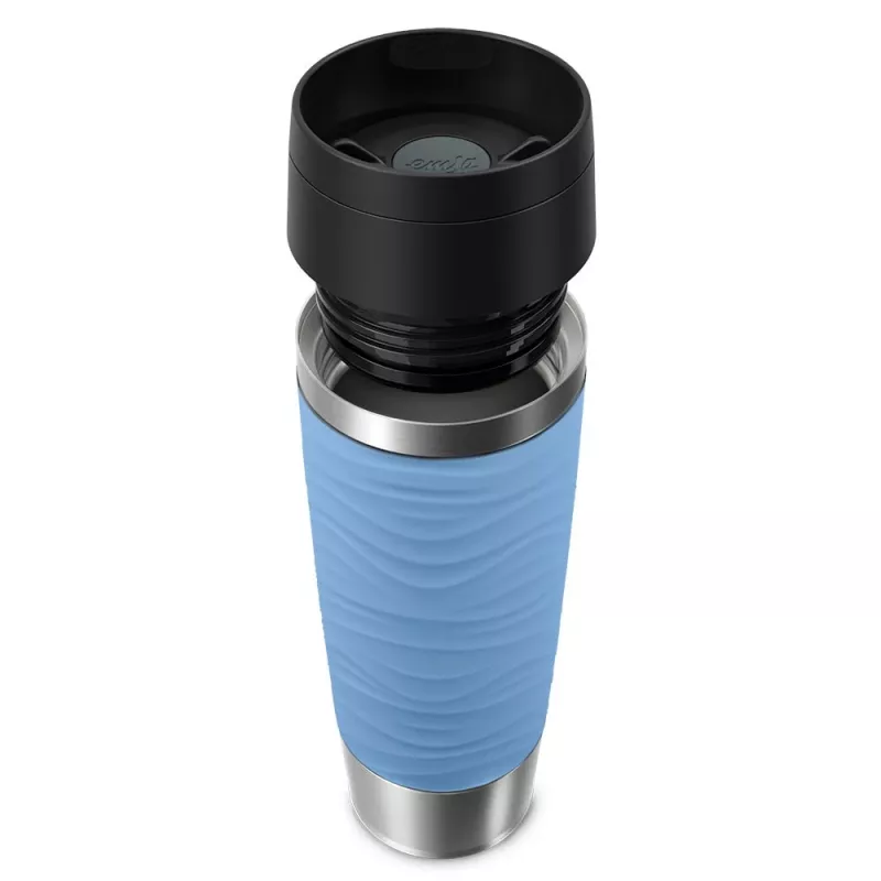 EMSA Travel Mug Waves Grande 500 ml zils, nerūsējošais tērauds