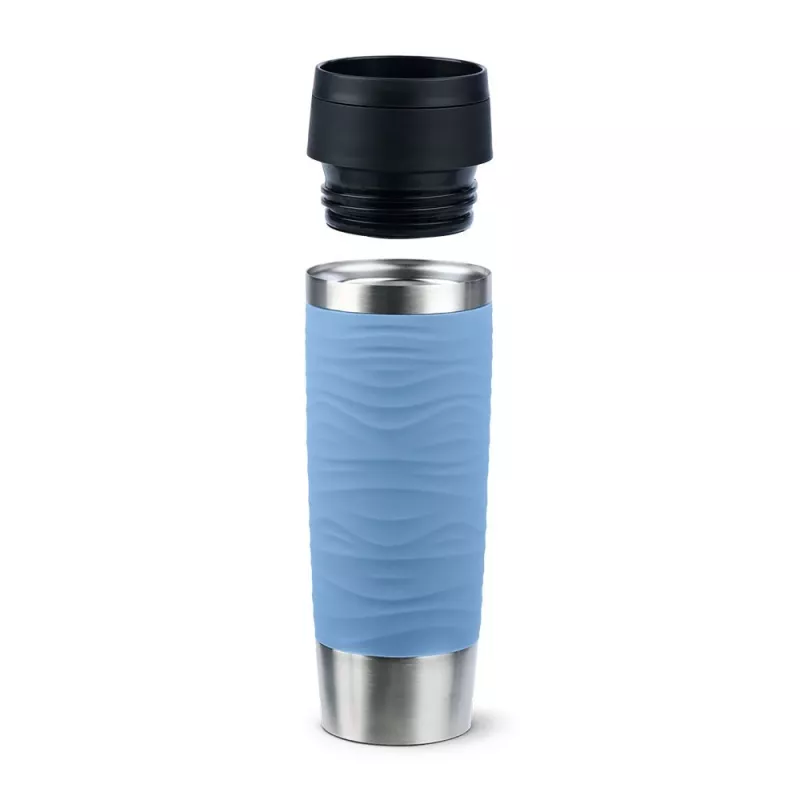 EMSA Travel Mug Waves Grande 500 ml zils, nerūsējošais tērauds