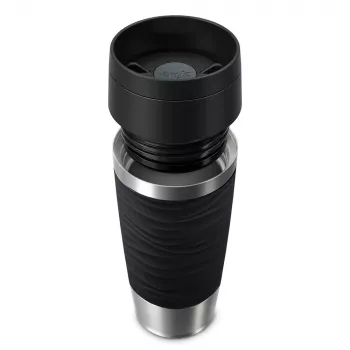 EMSA Travel Mug Waves 360 ml melns nerūsējošā tērauda ceļojuma krūze