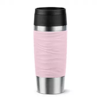 EMSA Travel Mug Waves 360 ml rozā nerūsējošā tērauda ceļojumu krūze