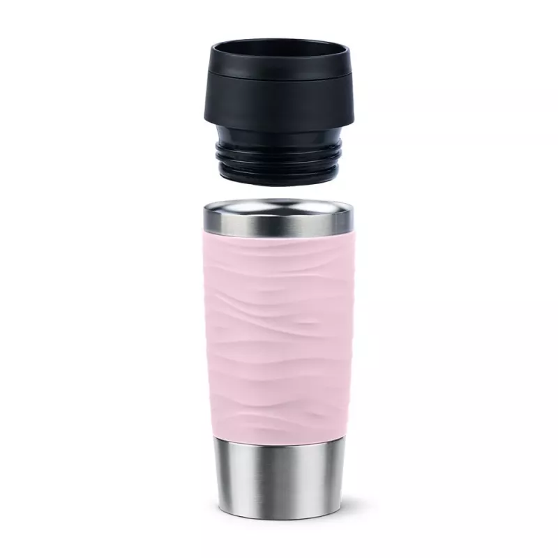 EMSA Travel Mug Waves 360 ml rozā nerūsējošā tērauda ceļojumu krūze