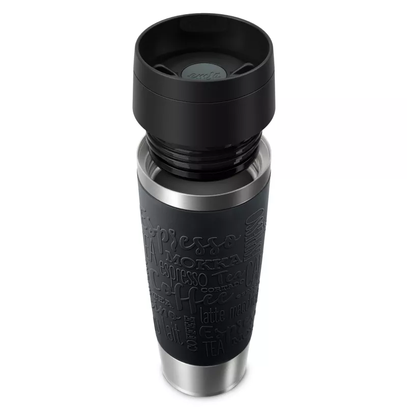 EMSA Travel Mug Classic N2022000 ceļojumu krūze 500 ml melna, nerūsējošais tērauds nerūsējošais tērauds
