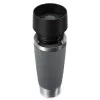 Ceļojumu krūze EMSA Classic Grande 500 ml — pelēks nerūsējošais tērauds, silikona pārklājums, polipropilēna vāks, Ø 8,3 cm × 240 mm