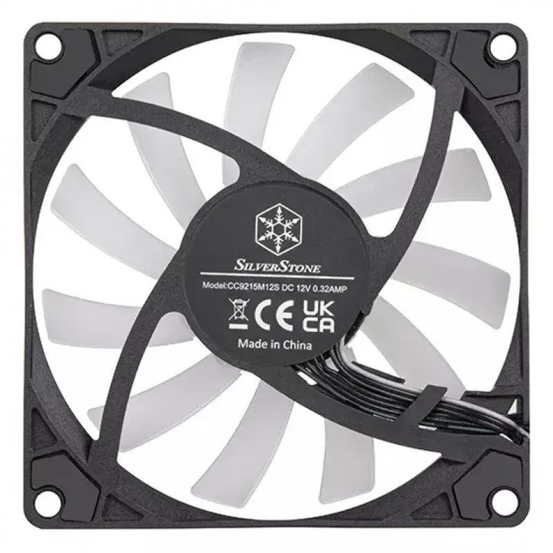 Ventilators Silverstone Air Slimmer 90 ARGB 9,2 cm Melns 500–2500 RPM
