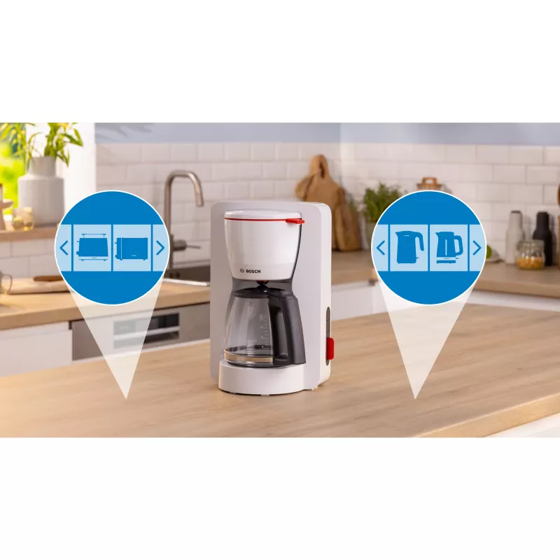 Bosch TKA3M131 kafijas automāts, manuāls pilināmais kafijas automāts, 1.25 L