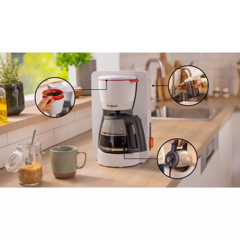 Bosch TKA3M131 kafijas automāts, manuāls pilināmais kafijas automāts, 1.25 L