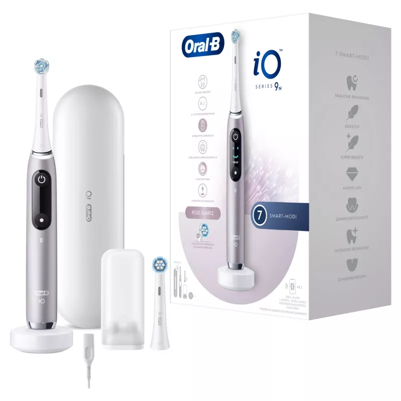 Oral-B iO Series 9n pieaugušo rotējoši svārstīga zobu birste Rožu