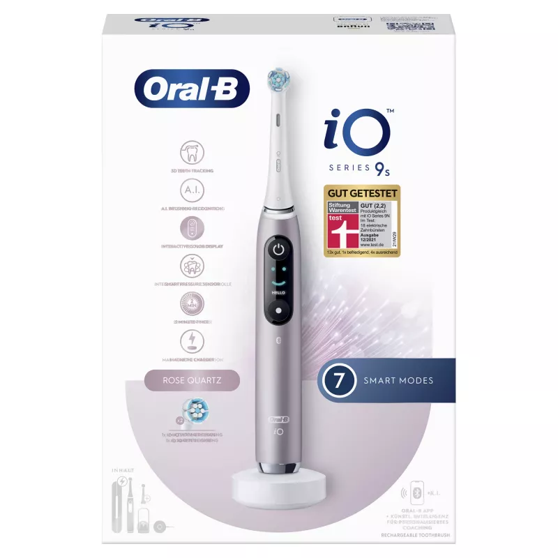 Oral-B iO Series 9n pieaugušo rotējoši svārstīga zobu birste Rožu
