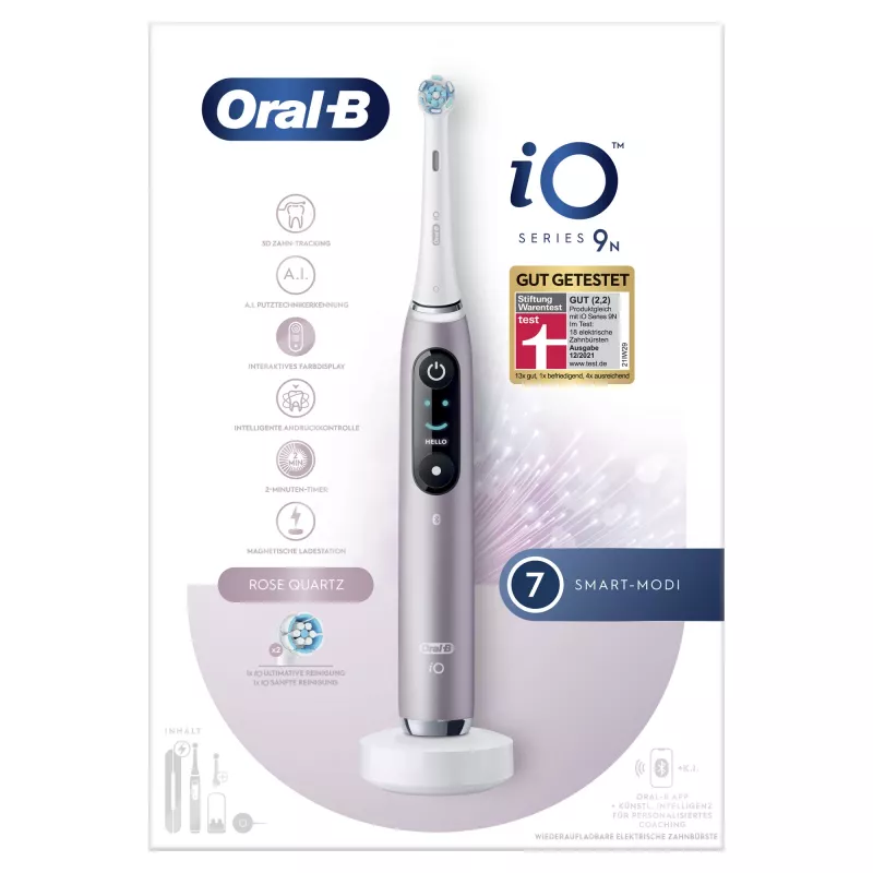 Oral-B iO Series 9n pieaugušo rotējoši svārstīga zobu birste Rožu
