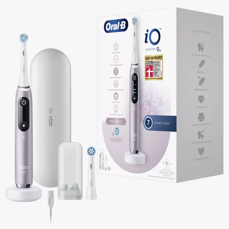 Oral-B iO Series 9n pieaugušo rotējoši svārstīga zobu birste Rožu