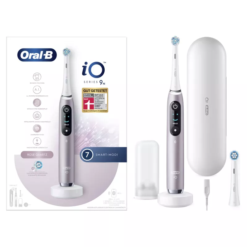 Oral-B iO Series 9n pieaugušo rotējoši svārstīga zobu birste Rožu