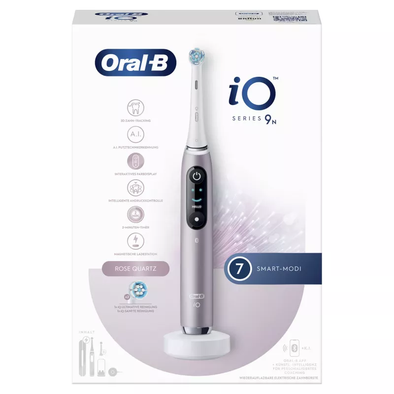 Oral-B iO Series 9n pieaugušo rotējoši svārstīga zobu birste Rožu