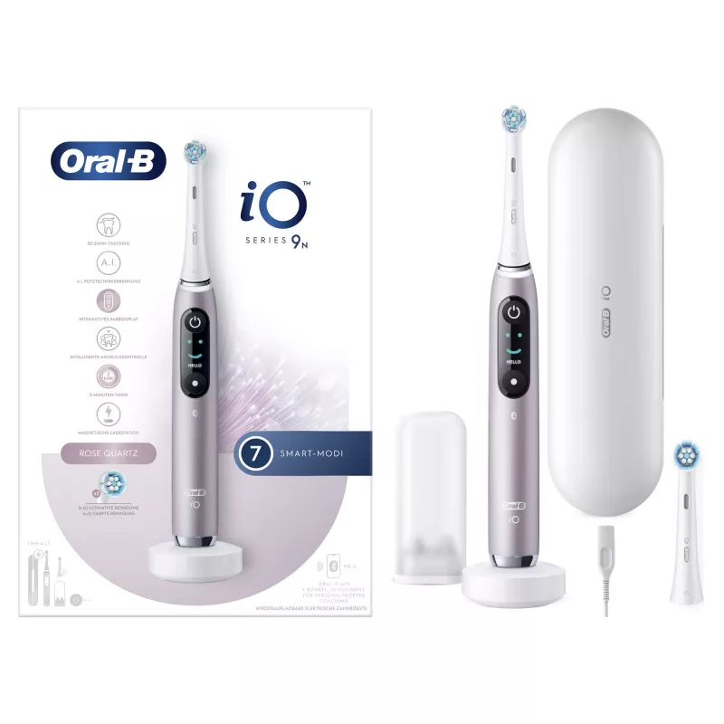 Oral-B iO Series 9n pieaugušo rotējoši svārstīga zobu birste Rožu