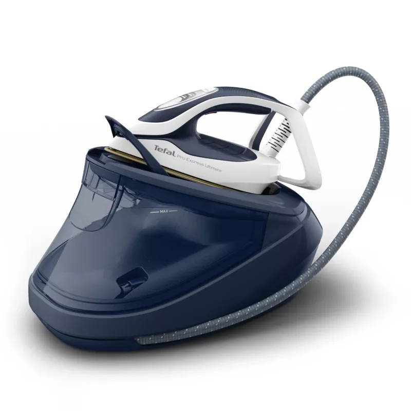 Tefal Pro Express Ultimate II GV9720 1.2 L Durilium Airglide Autoclean Ultra Thin soleplate Blue, balta