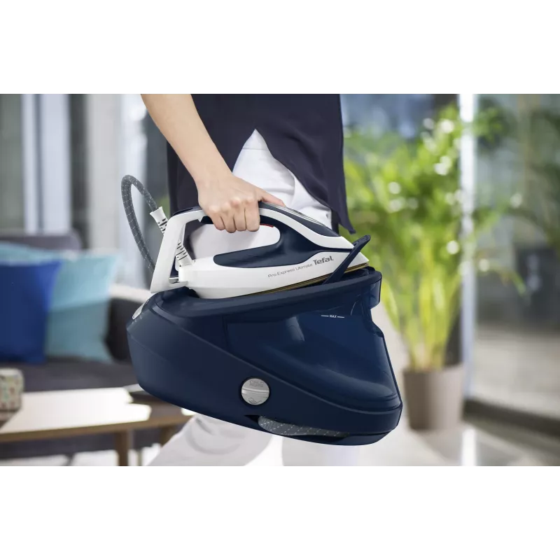 Tefal Pro Express Ultimate II GV9720 1.2 L Durilium Airglide Autoclean Ultra Thin soleplate Blue, balta