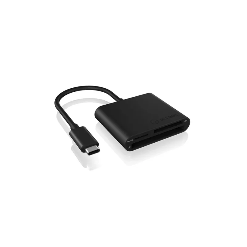 ICY BOX IB-CR301-C3 karšu lasītājs USB 3.2 Gen 1 (3.1 Gen 1) Type-C melns