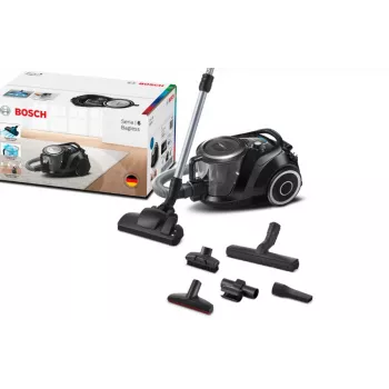 Bosch Serie 6 BGC41XSIL putekļsūcējs 2,4 L cilindriskā tipa putekļsūcējs Sausā tīrīšana 700 W bez maisiņa