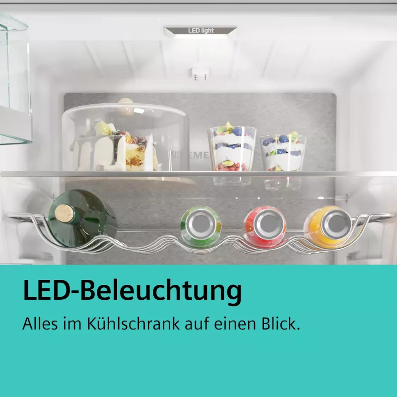 Siemens iQ100 KI87VNSE0 ledusskapis-sal dētava Iebūvēts 270 L Balts