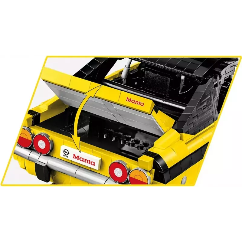 Konstrukciju rotaļlieta Cobi Opel Manta A 1970 mēroga 1:12 modelis, ķieģeļu komplekts