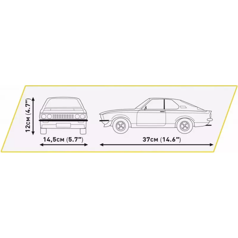 Konstrukciju rotaļlieta Cobi Opel Manta A 1970 mēroga 1:12 modelis, ķieģeļu komplekts