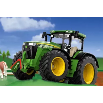 Traktors Siku John Deere 8R 370 melns zaļš dzeltens