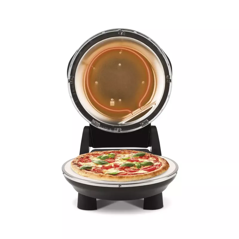 Picu cepējs G3FERRARI Pizzeria Snack Napoletana — galda picu krāsns 1200 W, akmens cepšanas virsma, maks. 400°C, 31 cm pica