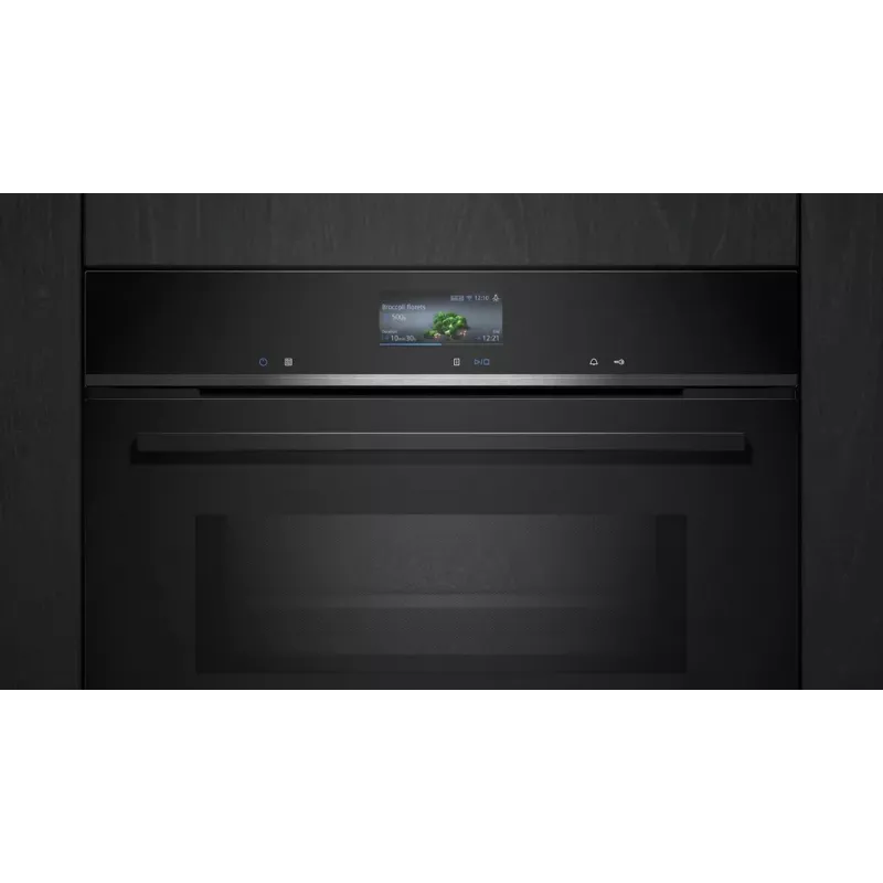Siemens iQ700 CM776GKB1 cepeškrāsns 45 L 900 W Melna, Nerūsējošais tērauds