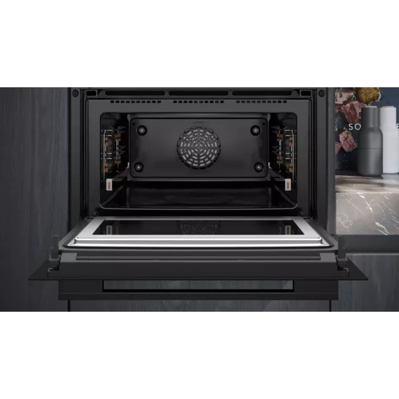 Siemens iQ700 CM776GKB1 cepeškrāsns 45 L 900 W Melna, Nerūsējošais tērauds