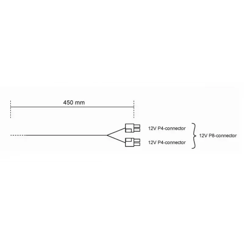 be quiet! CC-4420 0,45 m kabeļa adapteris