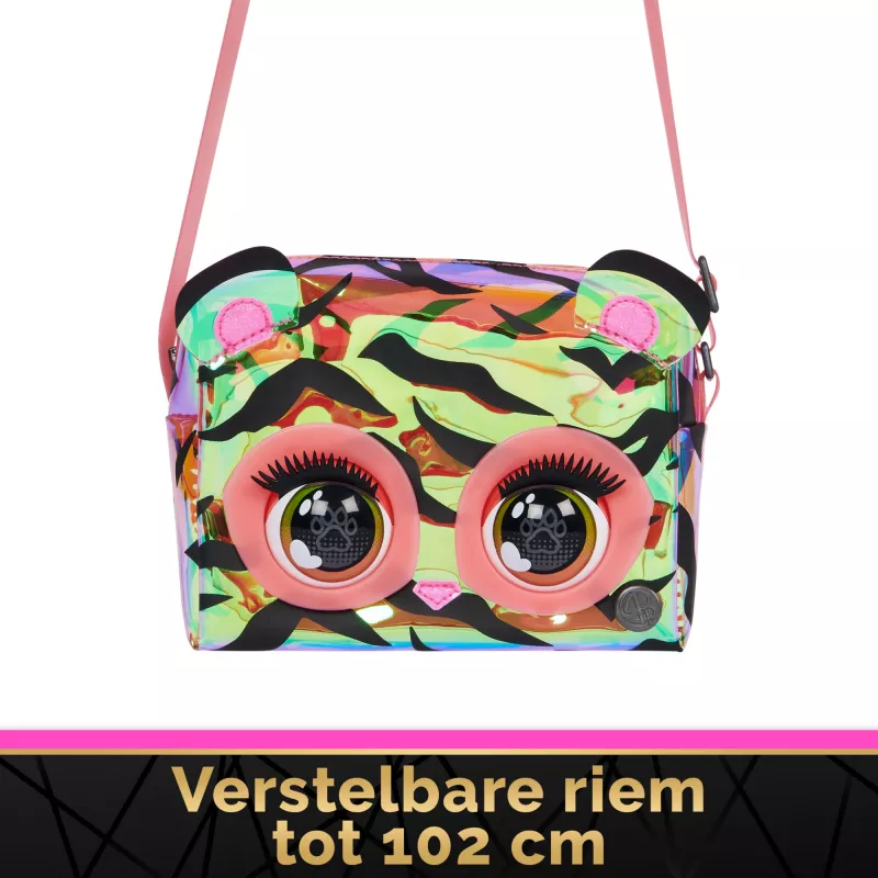 Purse Pets , Purrisma Interaktīvā Tīģera Rotaļlieta ar Somas Funkciju, vairāk nekā 30 Skaņas un Reakcijas, Bērnu Rotaļlietas Meitenēm un Pusaudžu Meitenēm