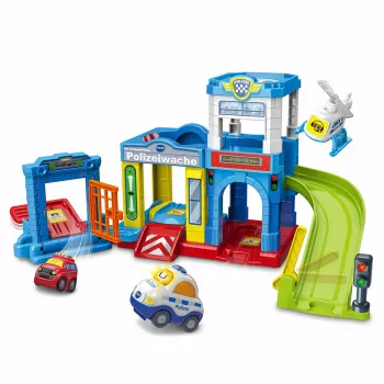 Rotaļu komplekts VTech Tut Tut Baby Flitzer Policijas iecirknis 80-569904 ar interaktīvām funkcijām un transportlīdzekļiem