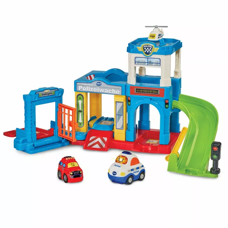 Rotaļu komplekts VTech Tut Tut Baby Flitzer Policijas iecirknis 80-569904 ar interaktīvām funkcijām un transportlīdzekļiem