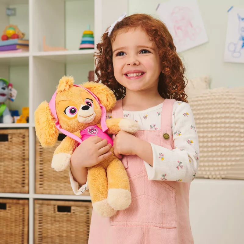 PAW Patrol GUND Official Skye Take Along Buddy plīša rotaļlieta, augstākās kvalitātes pildīts dzīvnieks vecumam no 1 gada, rozā/brūna, 13 collas