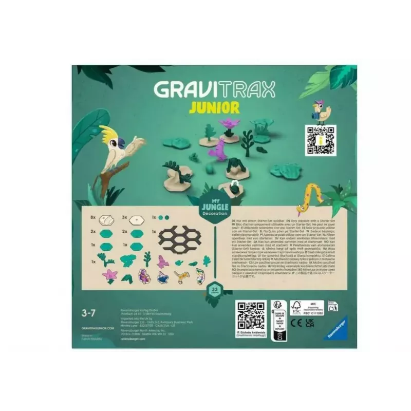 Galda spēle Ravensburger GraviTrax Junior (modelis 23747) — vecumam no 3 gadiem
