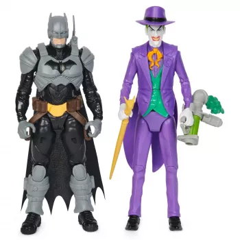 DC Comics, Batman Adventures, Betmens pret Džokeru darbības figūru komplekts, 2 figūras, 12 bruņu aksesuāri, 12 collu supervaroņu bērnu rotaļlieta zēniem un meitenēm