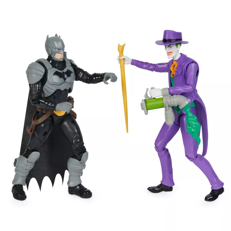 DC Comics, Batman Adventures, Betmens pret Džokeru darbības figūru komplekts, 2 figūras, 12 bruņu aksesuāri, 12 collu supervaroņu bērnu rotaļlieta zēniem un meitenēm