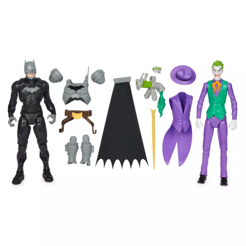 DC Comics, Batman Adventures, Betmens pret Džokeru darbības figūru komplekts, 2 figūras, 12 bruņu aksesuāri, 12 collu supervaroņu bērnu rotaļlieta zēniem un meitenēm