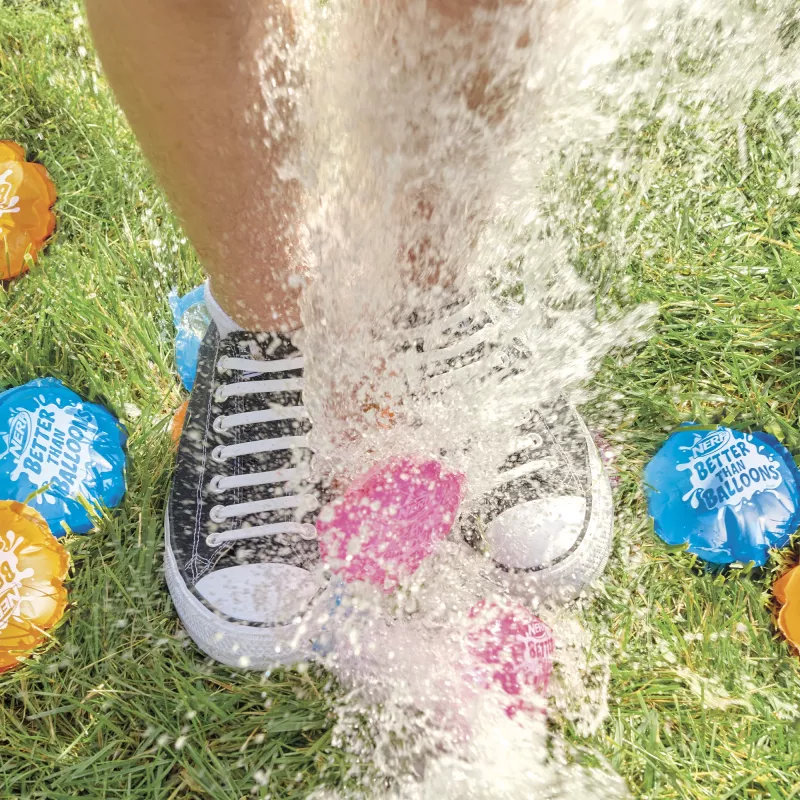 Nerf Super Soaker Better Than Balloons ūdens rotaļlietas, viegla 1 gabala tīrīšana, 108 kapsulas, daudz veidu, kā spēlēt, ūdensprieki pagalmā, dāvanas bērniem, vecums 3+