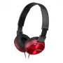 Sony MDR-ZX310, vadu, 10 - 24000 Hz, Mūzika, 125 g, Austiņas, sarkans