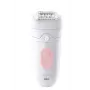 Braun Silk-épil 5 Silk-epil 5 SE5-230 Epilators, rozā, balta, 28 pincetes, MicroGrip, 0,5 mm, akumulators, iebūvēts akumulators