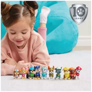 PAW Patrol, 10. jubileja, “Visi ķepas uz klāja” rotaļu figūriņu dāvanu komplekts ar 10 kolekcionējamām darbības figūriņām, bērnu rotaļlietas vecumam no 3 gadiem