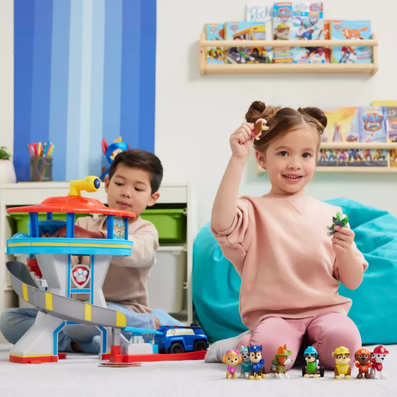PAW Patrol, 10. jubileja, “Visi ķepas uz klāja” rotaļu figūriņu dāvanu komplekts ar 10 kolekcionējamām darbības figūriņām, bērnu rotaļlietas vecumam no 3 gadiem