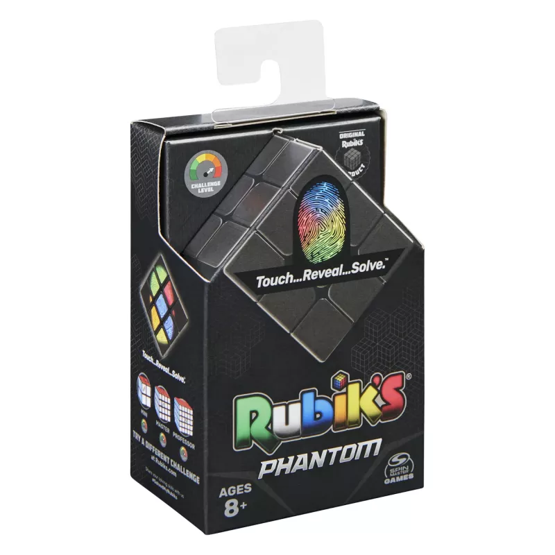 Rubik’s Phantom, 3x3 Cube uzlabota tehnoloģija sarežģīta 3D puzle ceļojumu spēle stresa mazināšanai fidget rotaļlieta aktivitāšu kubs, pieaugušajiem un bērniem no 8 gadu vecuma