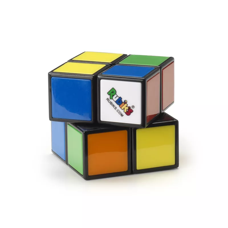 Rubik’s Mini 2x2, 2x2 klasiskā krāsu salikšanas puzle, kabatas izmēra prātu kutinoša rotaļlieta, iepakojums var atšķirties