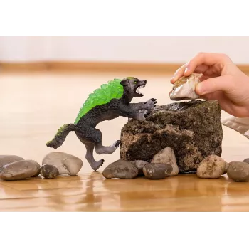 Figūra Schleich ELDRADOR CREATURES Granīta Vilks modelis 70153, vecums 7+, zaļš/pelēks