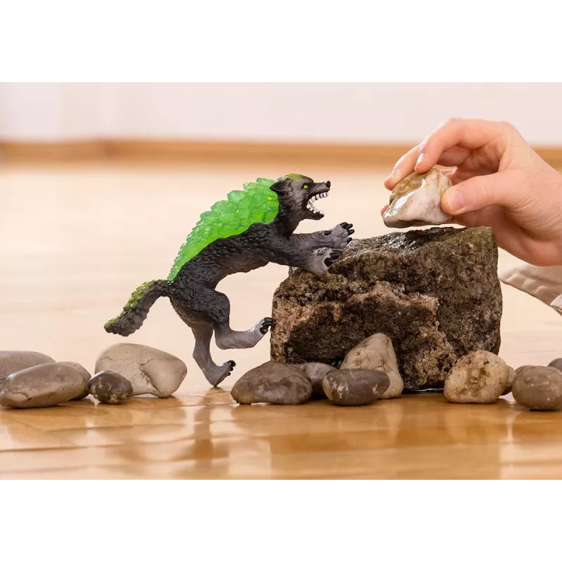 Figūra Schleich ELDRADOR CREATURES Granīta Vilks modelis 70153, vecums 7+, zaļš/pelēks