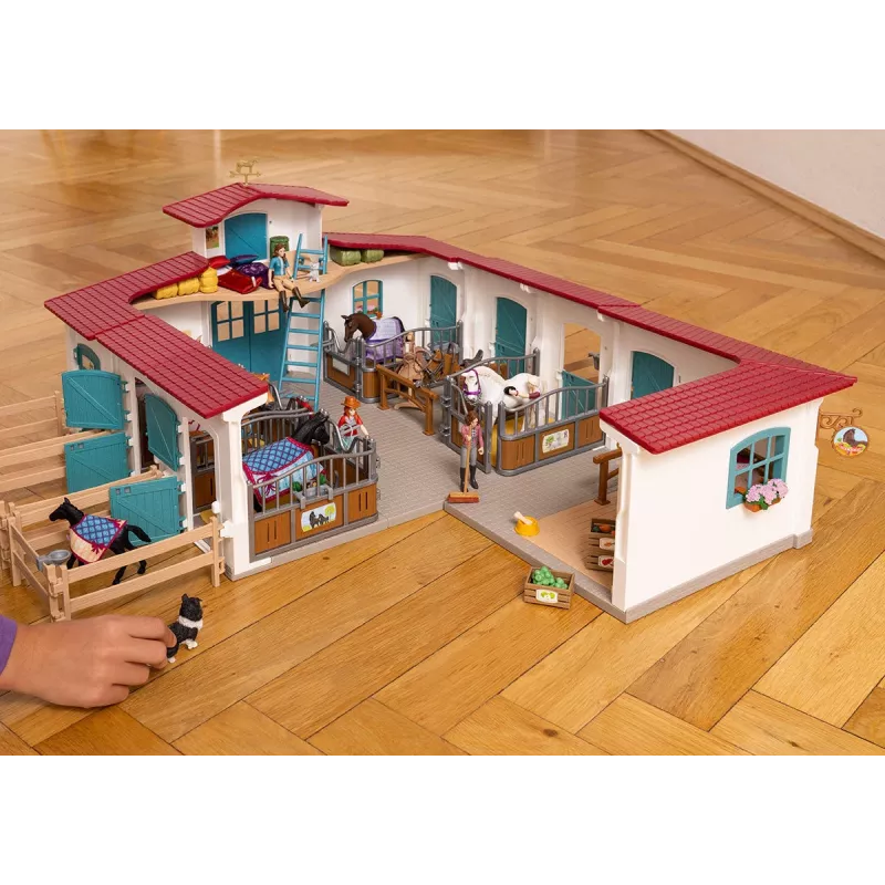 schleich HORSE CLUB Zirgu kaste ar ķēvi un kumeļu, Zirgu stallis, Zirgi, 5 gadu vecumam, Daudzkrāsains, Plastmasa