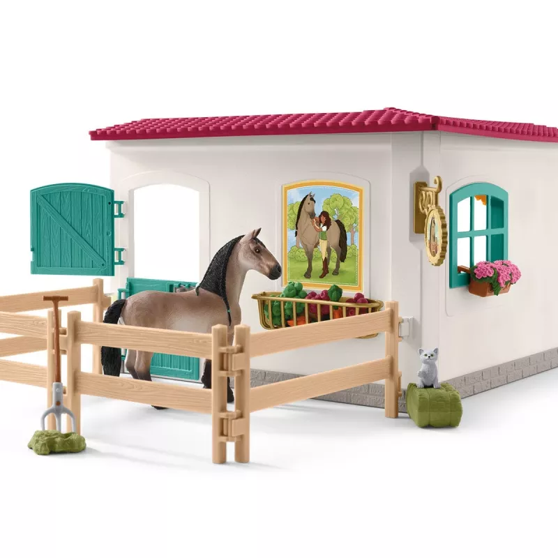 schleich HORSE CLUB Aprūpes telpas paplašinājums, Zirgu stallis, Zirgi, 5 gadu vecumam, Daudzkrāsains, Plastmasa