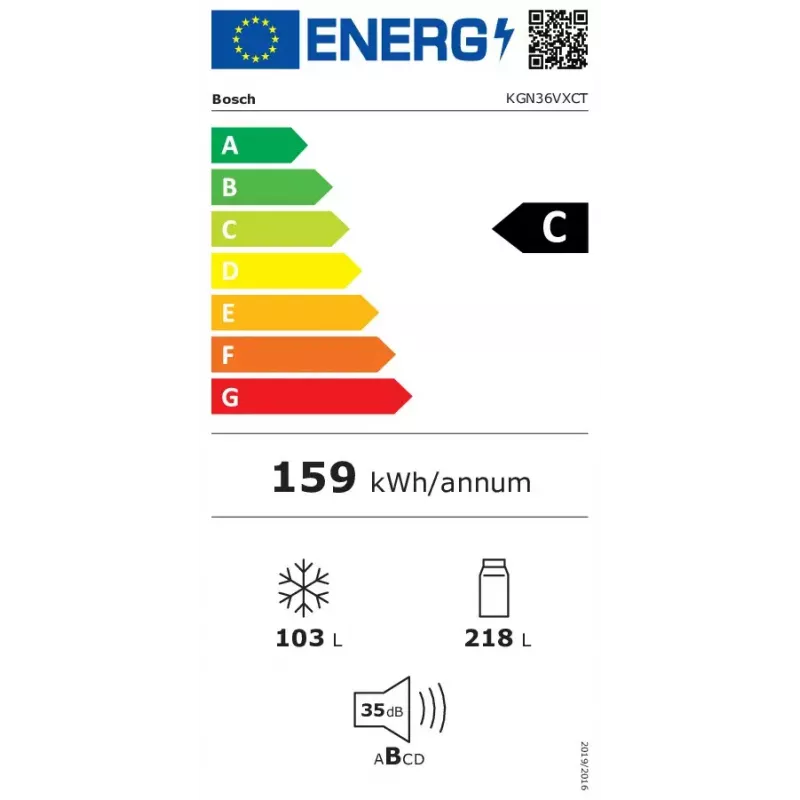 Bosch Serie 4 KGN36VXCT ledusskapis-sal dētava Brīvi stāvošs 321 L Nerūsējošais tērauds