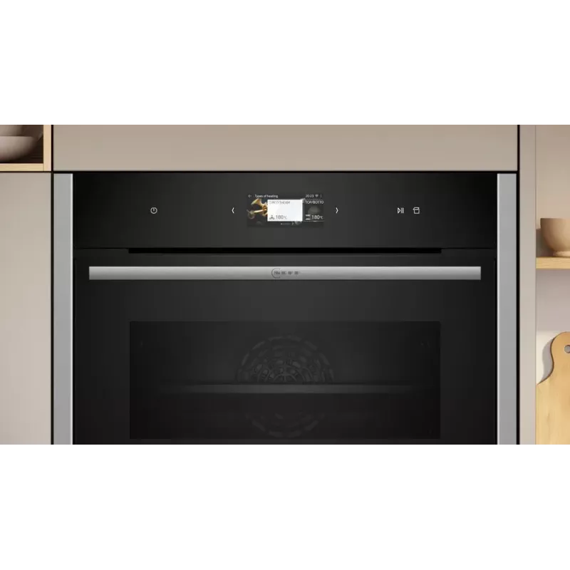 Neff C24FS31N0 tvaika cepeškrāsns Vidēja Melna, Nerūsējošais tērauds Touch